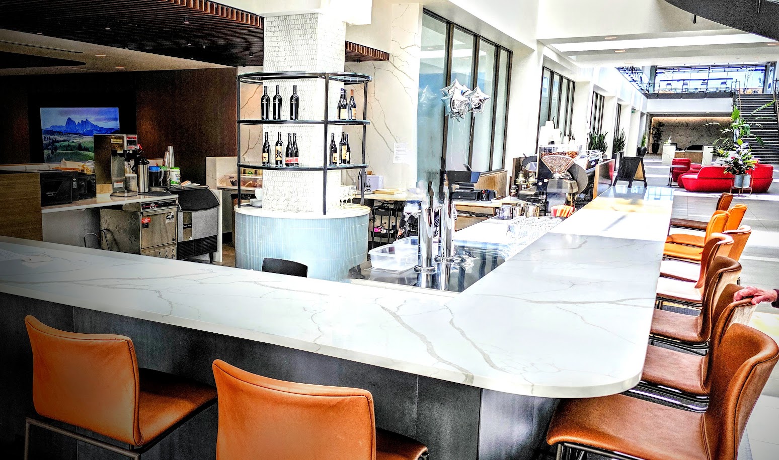 Restaurant interior millwork detail