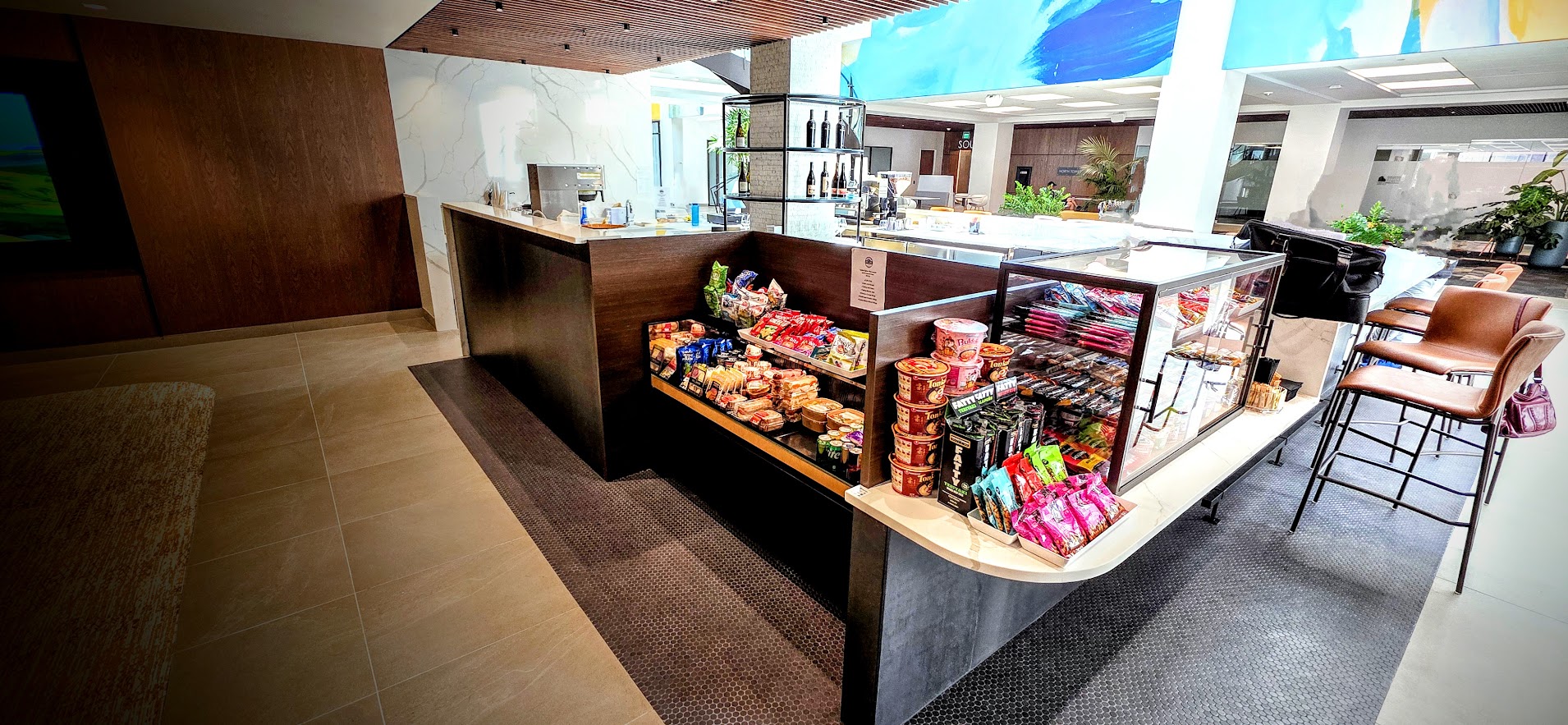 Restaurant dining area millwork