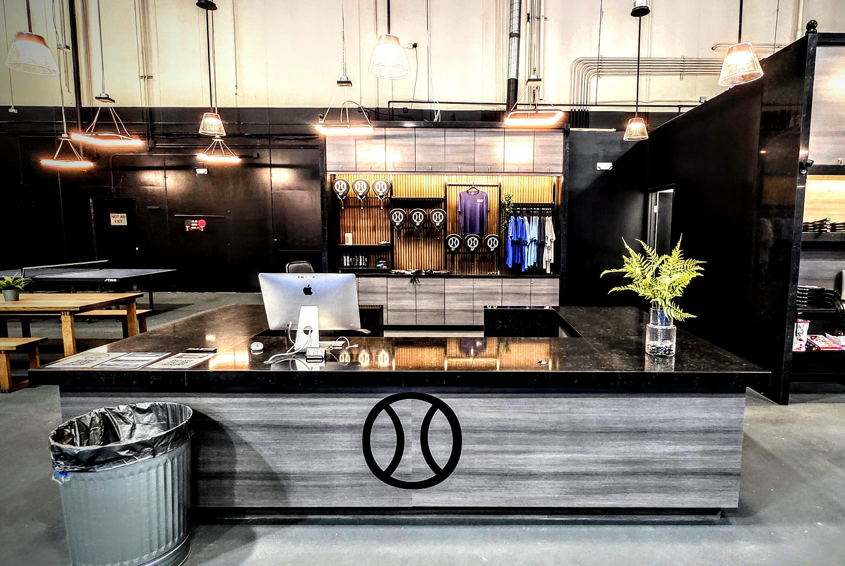 Custom retail checkout desk — commercial casework example